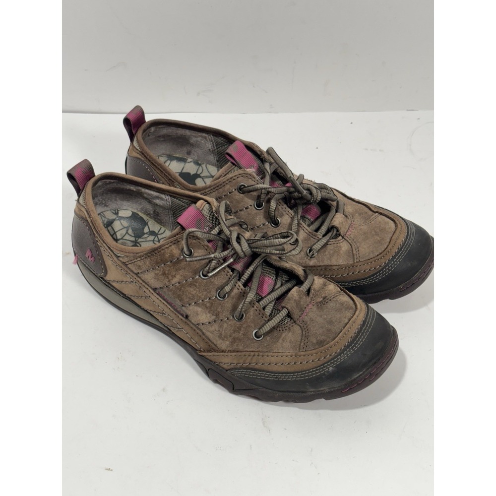 MERRELL J55848 Mimosa‎ Hiking US 8.5 Brown Stone Leather Activewear Shoes